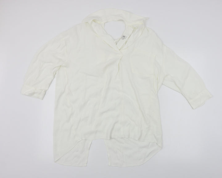 river island Womens White Basic Blouse Size 10