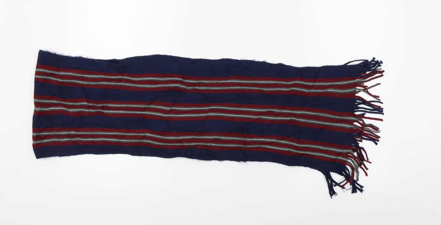 Preworn  Mens Blue Striped  Scarf  One Size