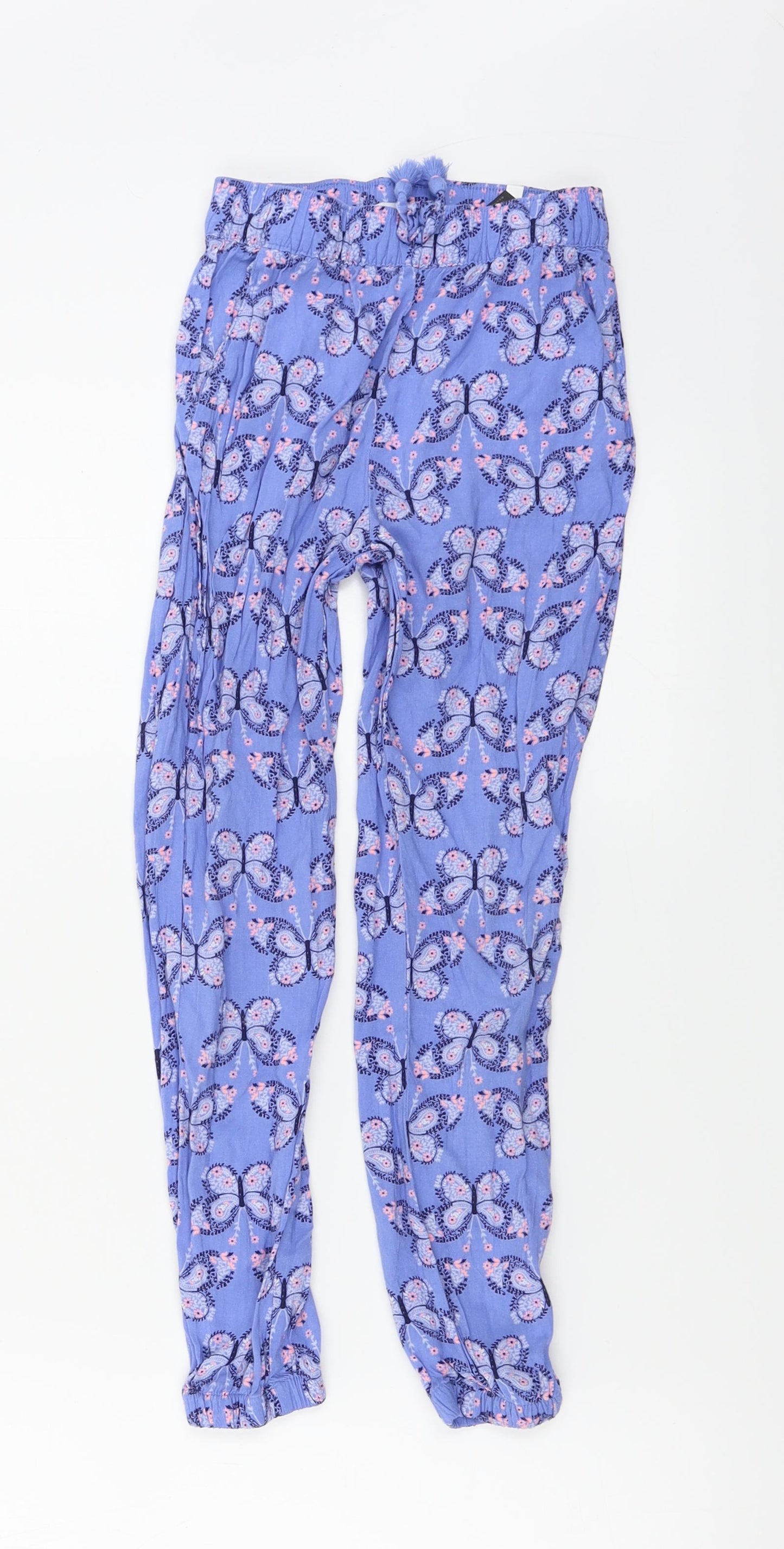 H&M  Girls Blue Animal Print   Trousers Size 7 Years