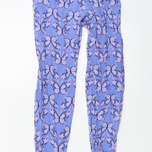 H&M  Girls Blue Animal Print   Trousers Size 7 Years