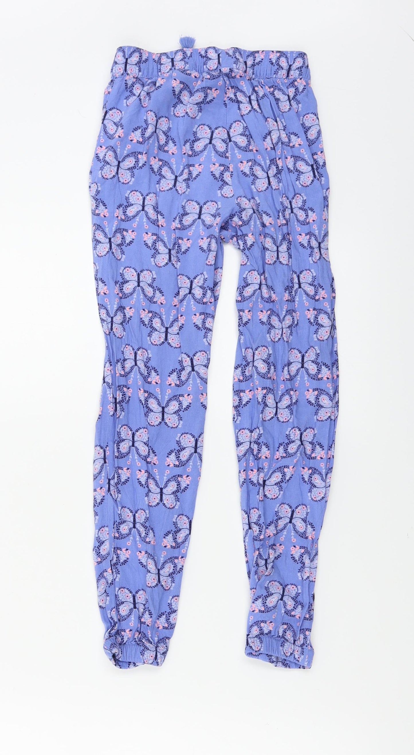 H&M  Girls Blue Animal Print   Trousers Size 7 Years