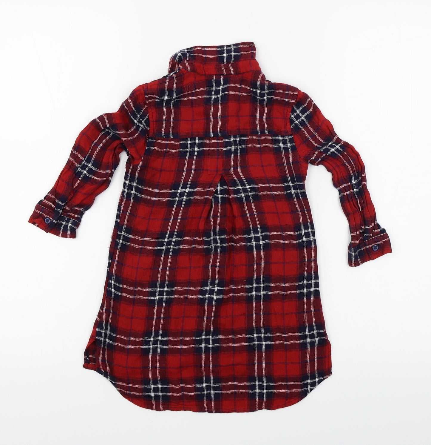 Matalan  Girls Red Check  Basic Button-Up Size 4-5 Years