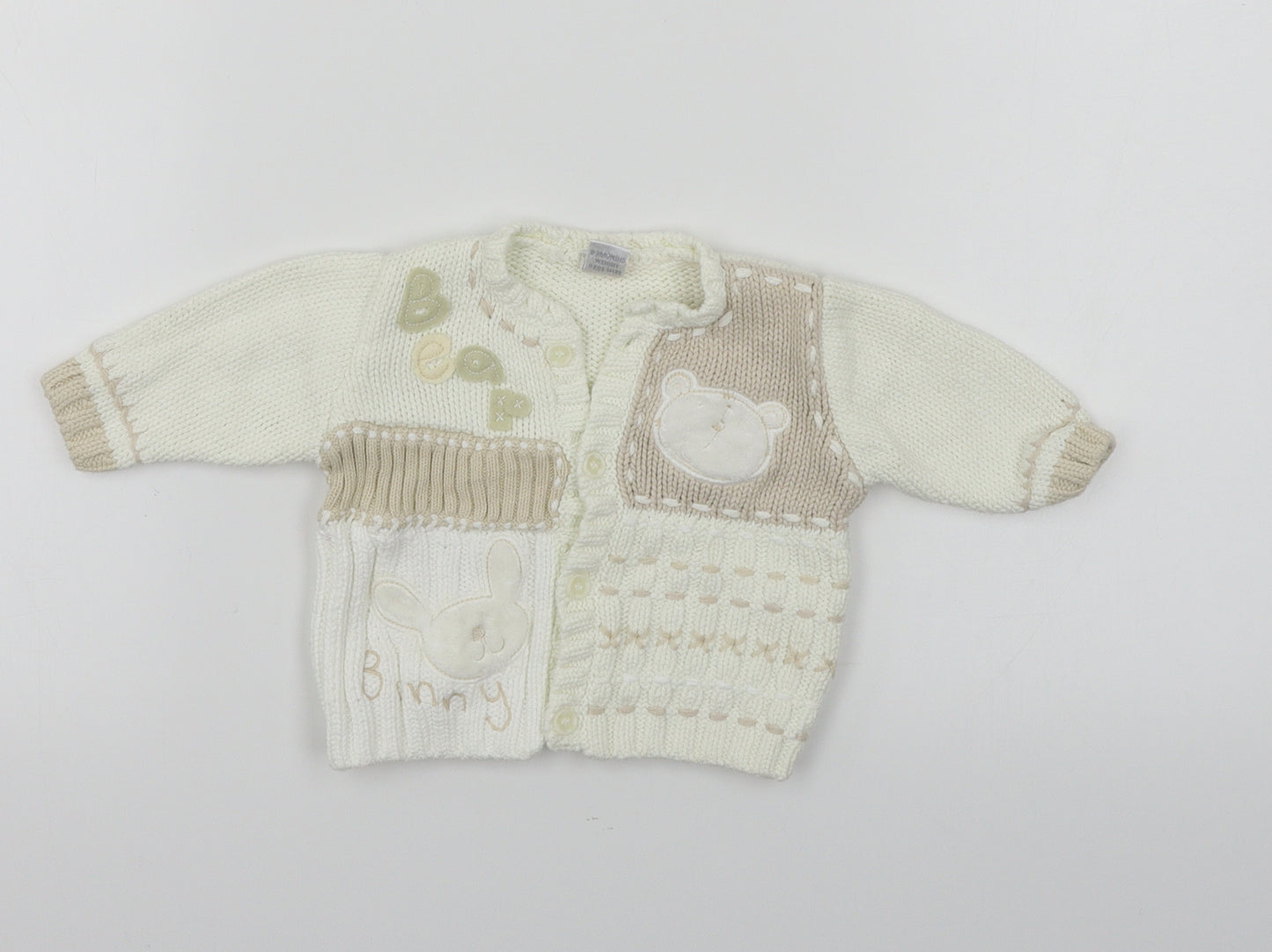 NEXT  Boys Ivory Paisley  Pullover Jumper Size 0-3 Months