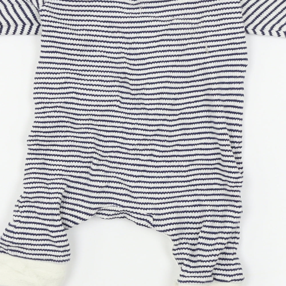 Joules  Boys White Striped  Babygrow One-Piece Size 0-3 Months