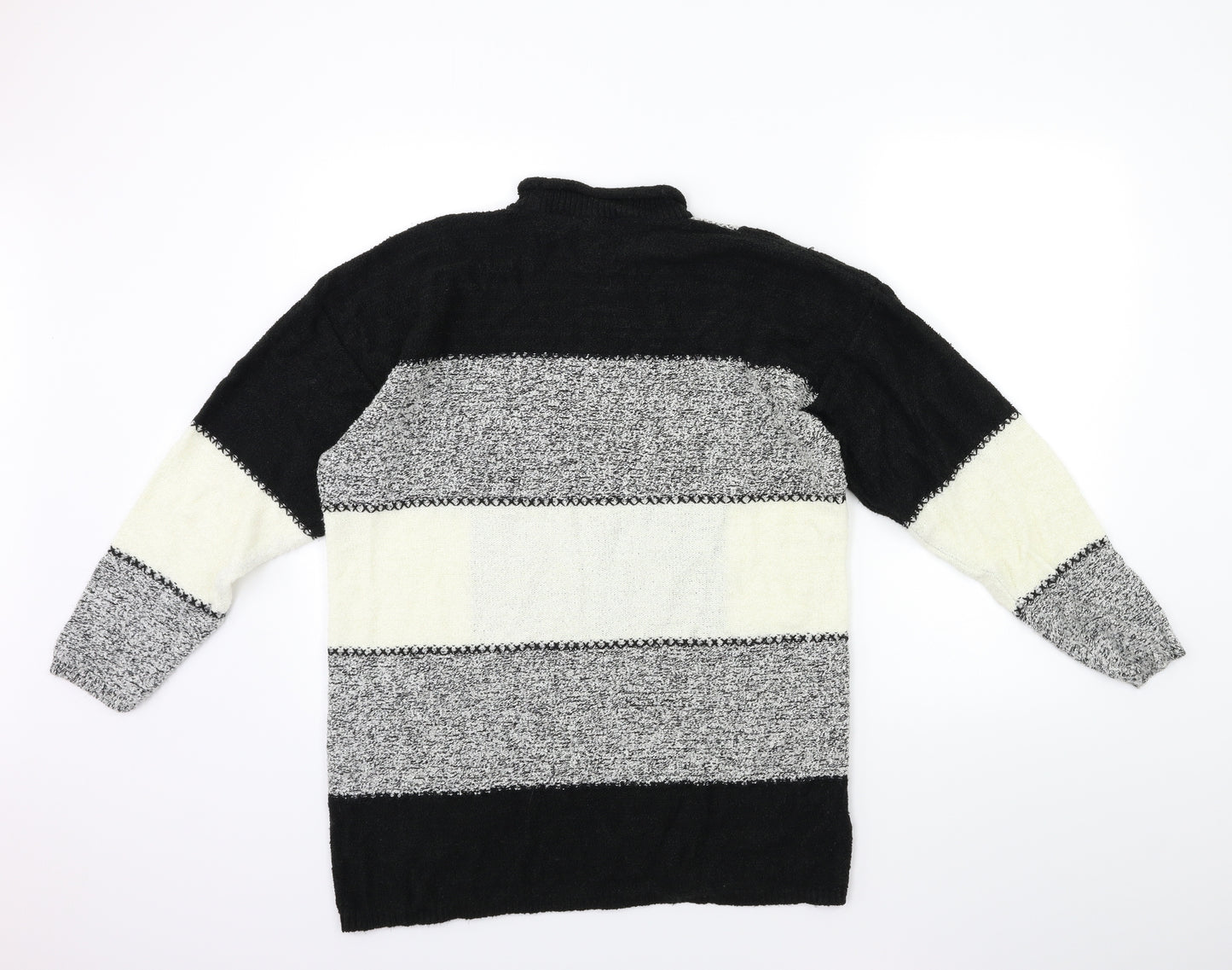 Marks and Spencer Womens Black Check  Pullover Jumper Size 14