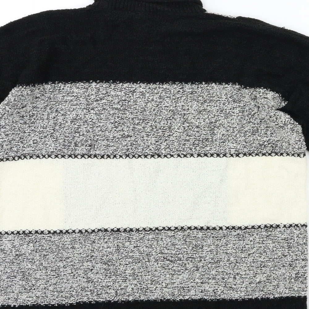 Marks and Spencer Womens Black Check  Pullover Jumper Size 14