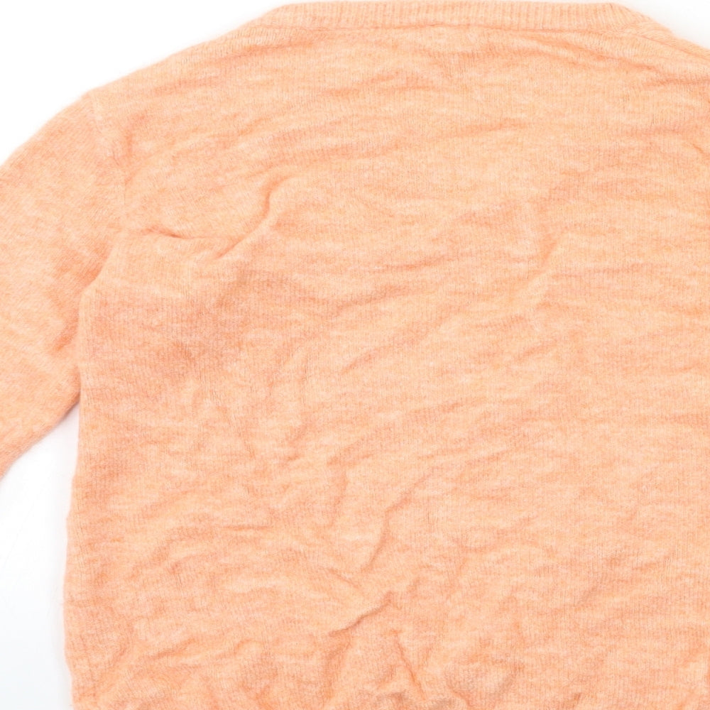 TU Womens Orange  Knit Pullover Jumper Size 8