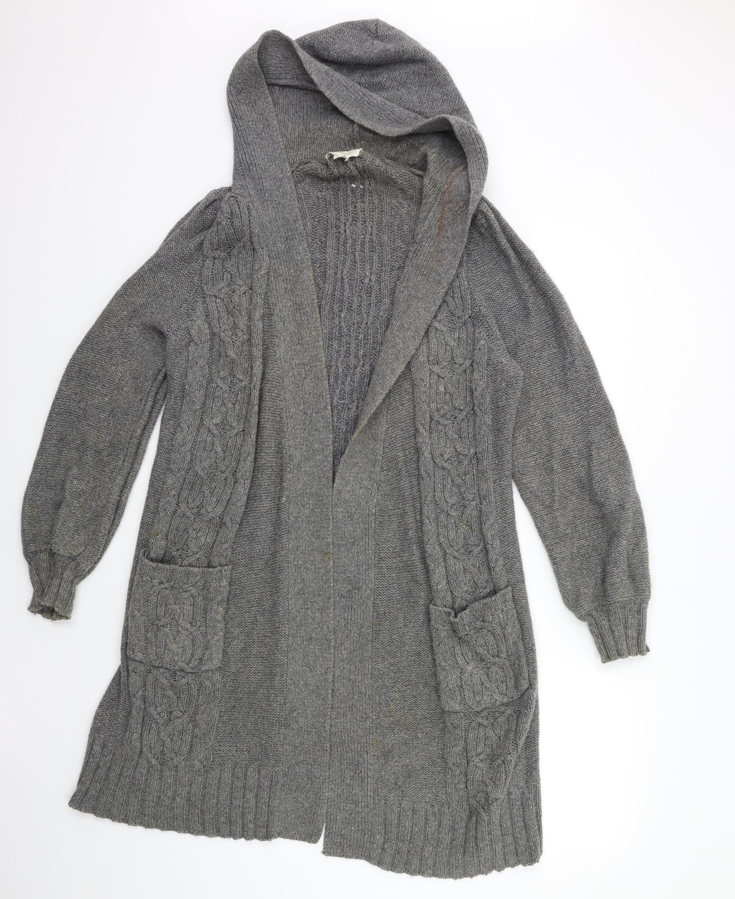Susan Blake Womens Grey  Knit Cardigan Jumper Size L