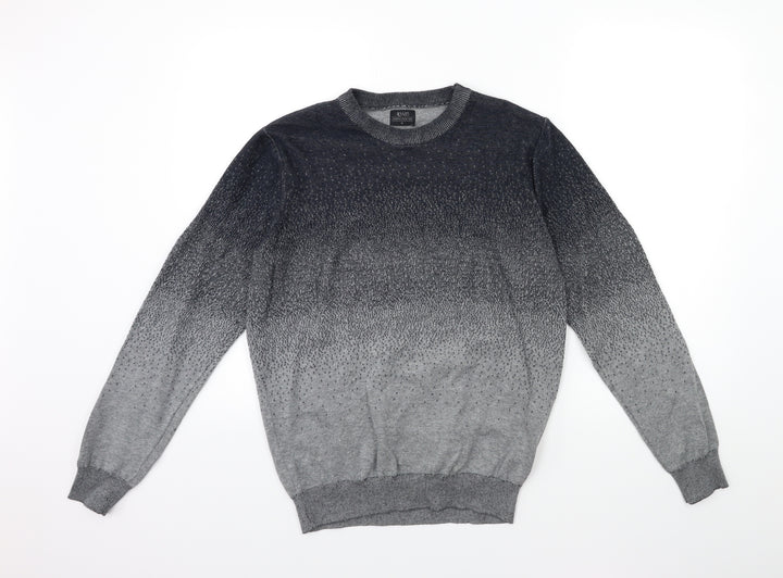 ACW85 Mens Grey Knit Pullover Jumper Size M