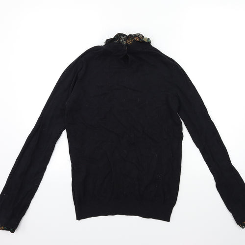 NEXT Womens Black  Knit Pullover Jumper Size 10