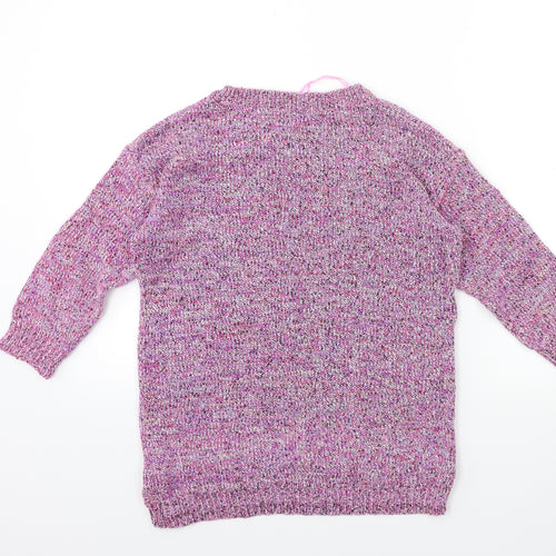 F&F Womens Purple  Knit Pullover Jumper Size 8