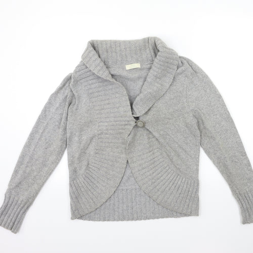 Marks and Spencer Womens Grey  Knit Cardigan Jumper Size 16