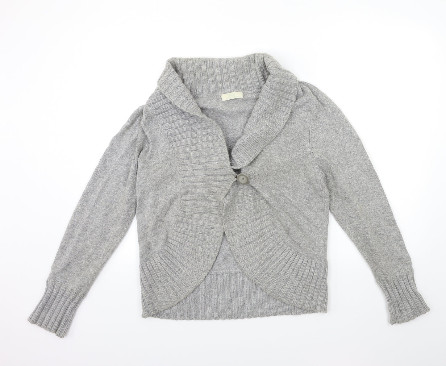 Marks and Spencer Womens Grey  Knit Cardigan Jumper Size 16