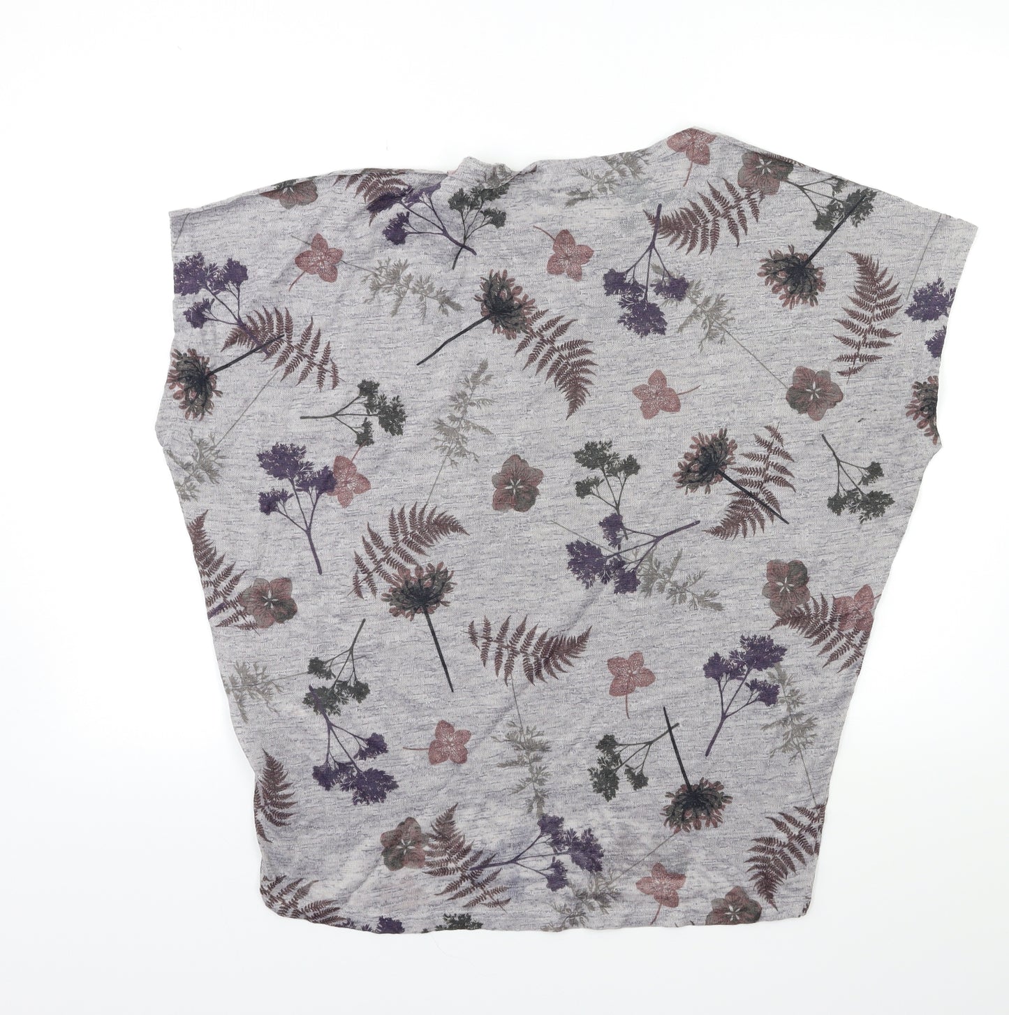 Apricot Womens Grey Floral Knit Pullover Jumper Size S