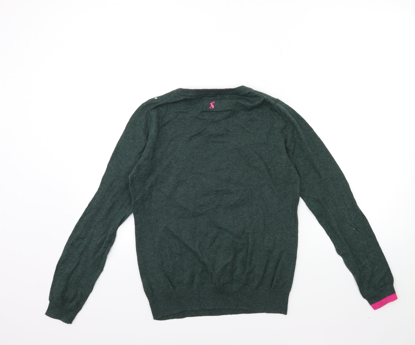 seasons greetings Womens Green  Knit Pullover Jumper Size 8
