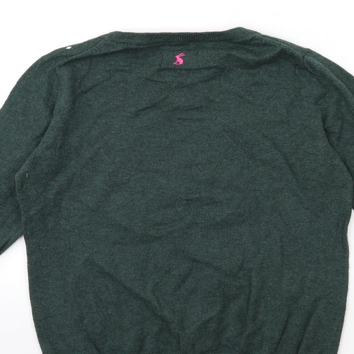 seasons greetings Womens Green  Knit Pullover Jumper Size 8