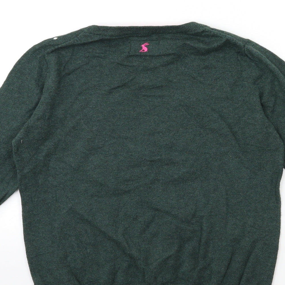 seasons greetings Womens Green  Knit Pullover Jumper Size 8