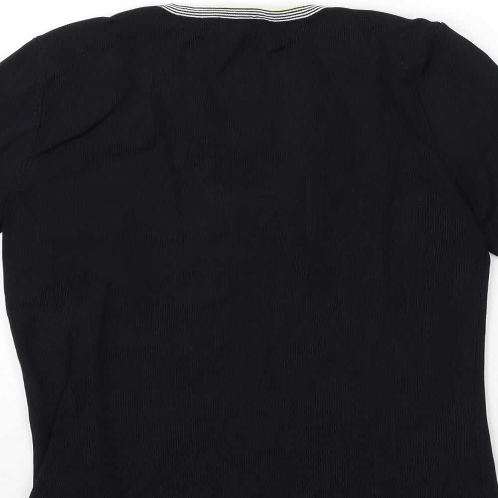 Berkertex Womens Black  Knit Basic T-Shirt Size 12