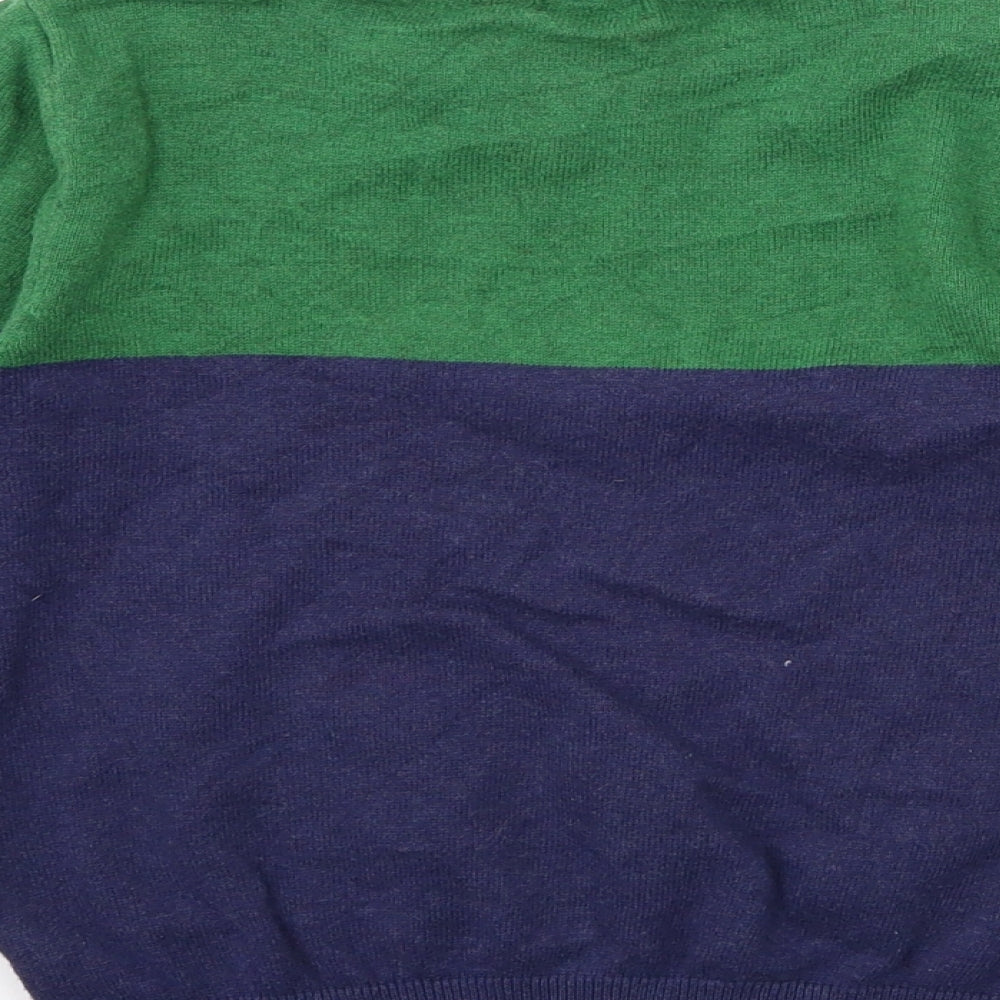 NEXT Boys Grey Striped Knit Pullover Jumper Size 6 Years