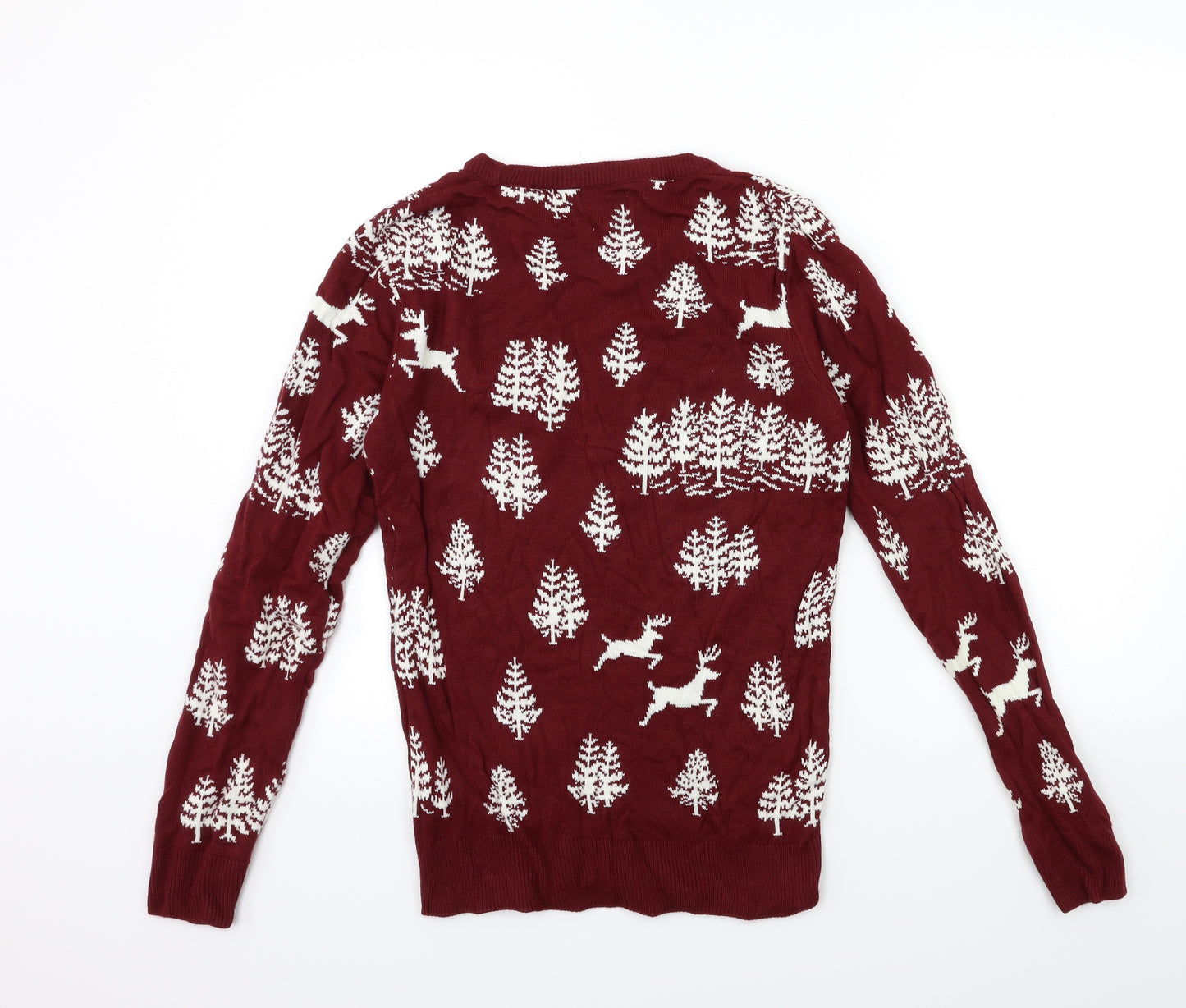 SoulCal&Co Mens Red  Knit Pullover Jumper Size S