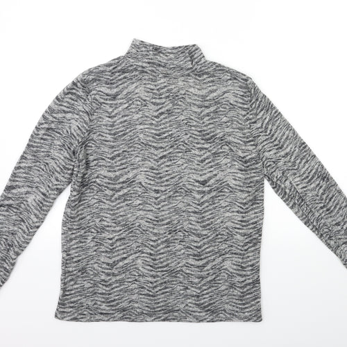 Papaya Womens Grey Animal Print  Pullover Jumper Size 16