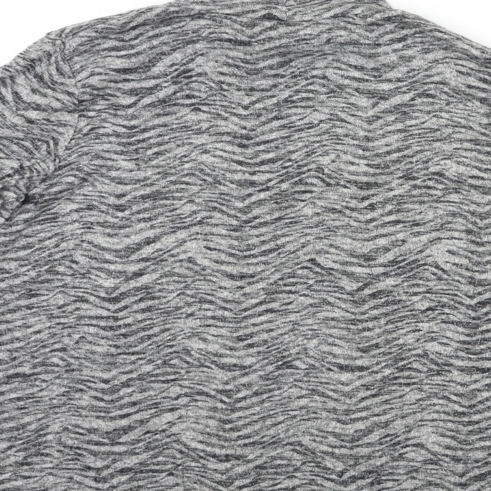 Papaya Womens Grey Animal Print  Pullover Jumper Size 16