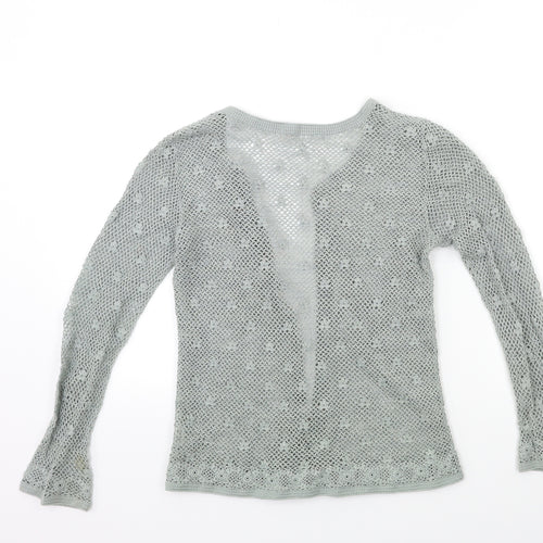 Traidcraft Womens Green  Knit Cardigan Jumper Size S