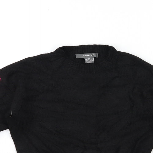 Primark Womens Black  Knit Pullover Jumper Size 4