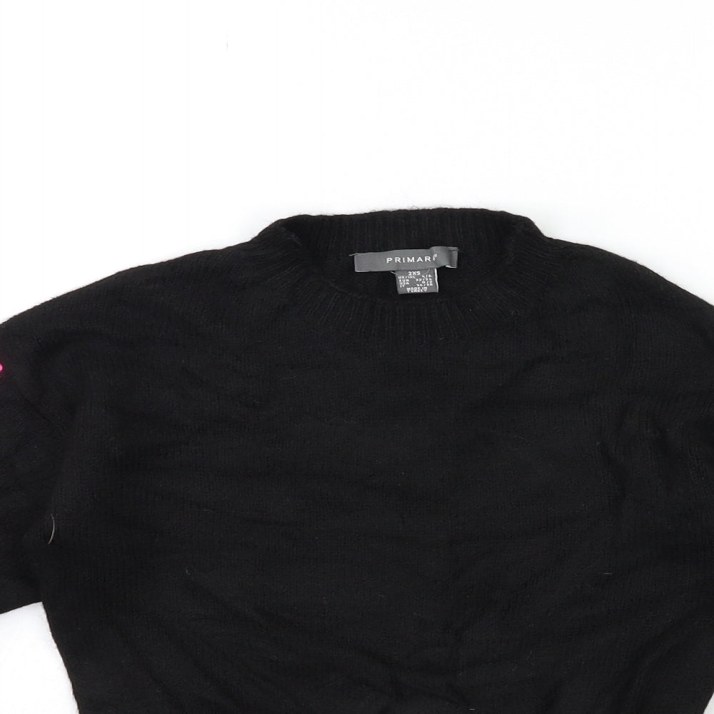 Primark Womens Black  Knit Pullover Jumper Size 4