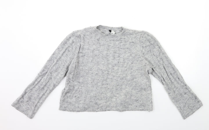 H&M Womens Grey Knit Pullover Jumper Size M