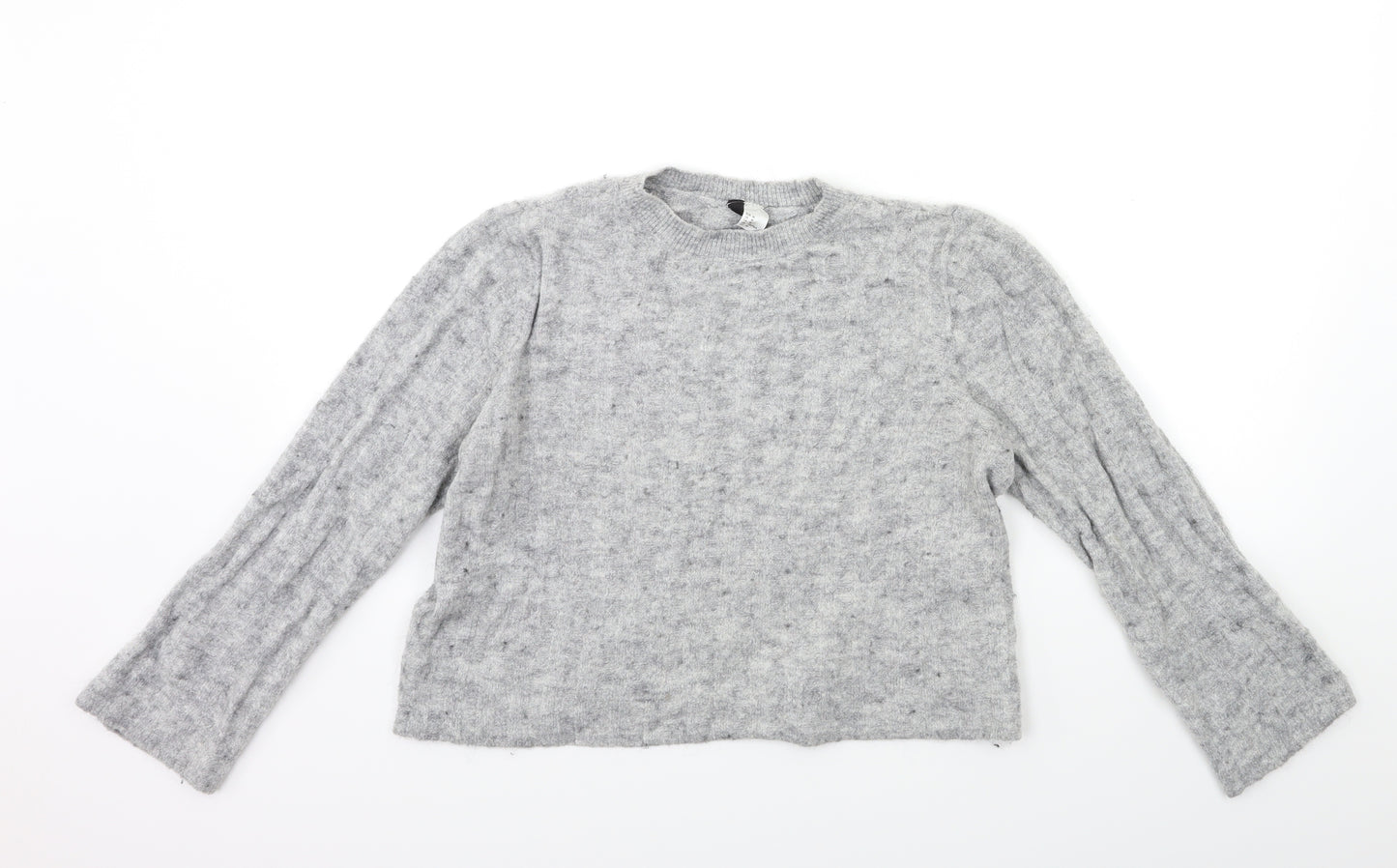 H&M Womens Grey  Knit Pullover Jumper Size M