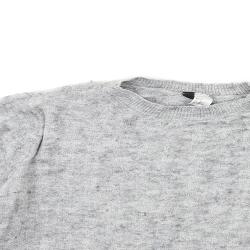 H&M Womens Grey  Knit Pullover Jumper Size M
