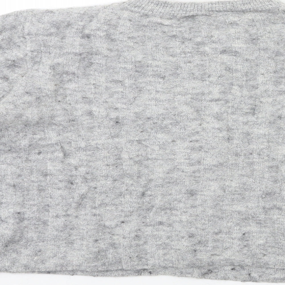 H&M Womens Grey  Knit Pullover Jumper Size M