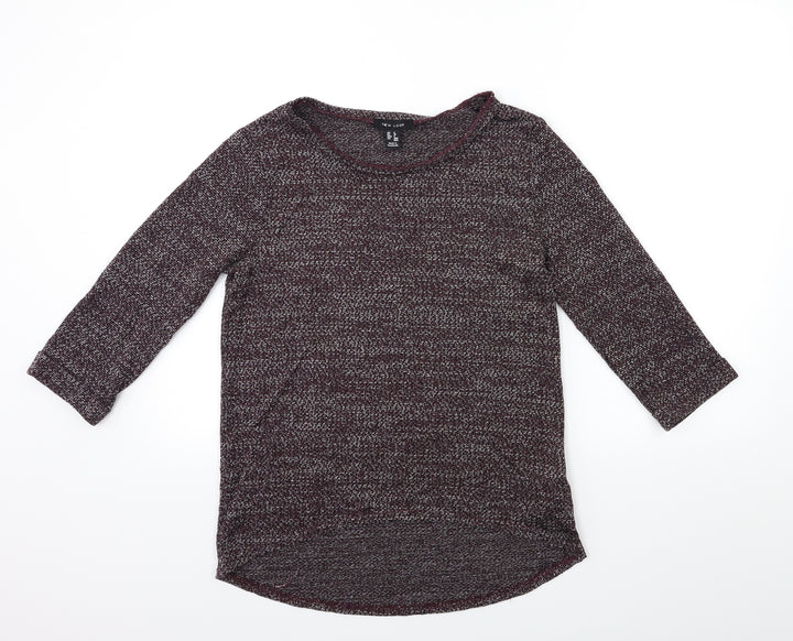 New Look Womens Purple Knit Pullover Jumper Size 8