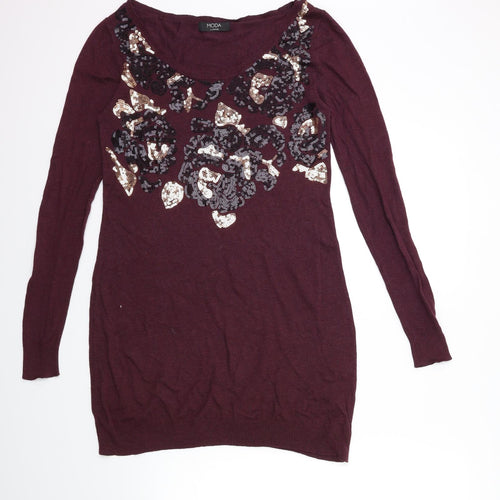 George Womens Purple  Knit Pullover Jumper Size 10