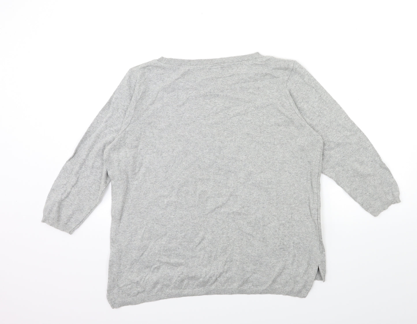 F&F Womens Grey  Knit Pullover Jumper Size 14