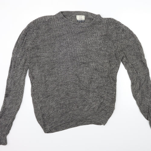 George Mens Grey  Knit Pullover Jumper Size L