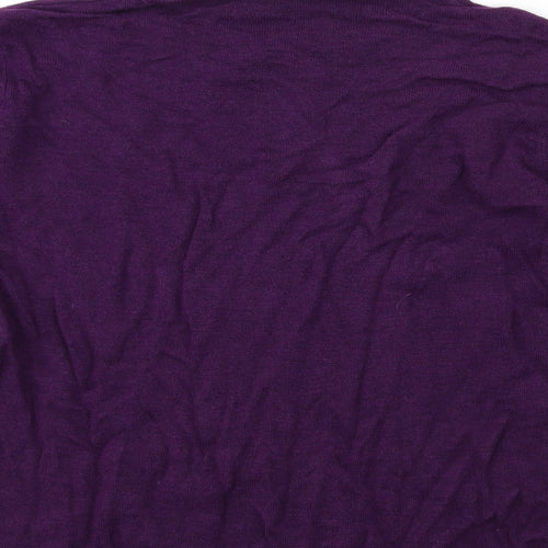 Sara Woman Womens Purple  Knit Pullover Jumper Size 14