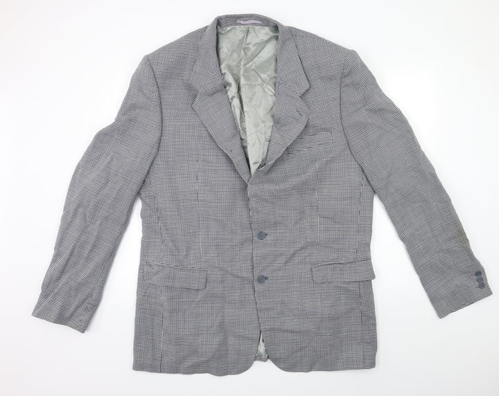 Preworn Mens Blue Check  Jacket Suit Jacket Size 42