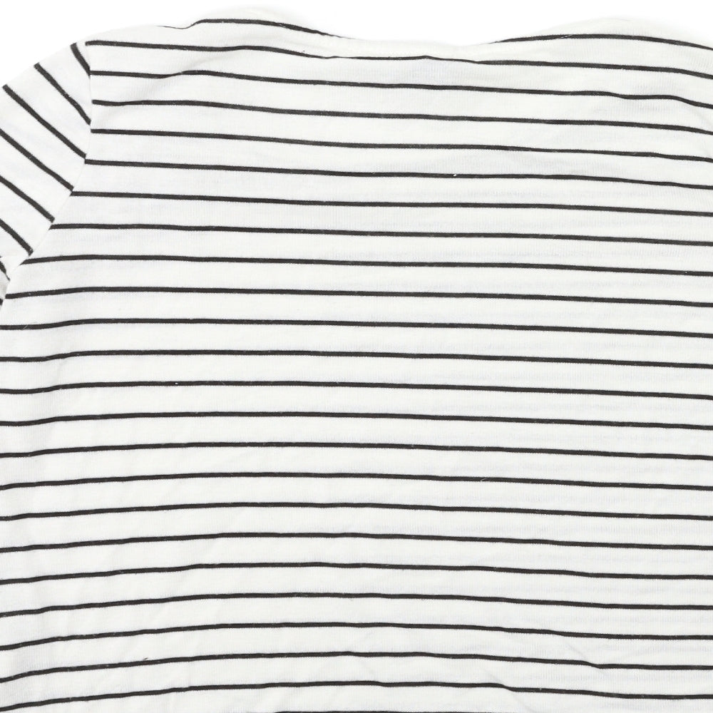 Atmosphere Womens White Striped Knit Pullover Jumper Size 6