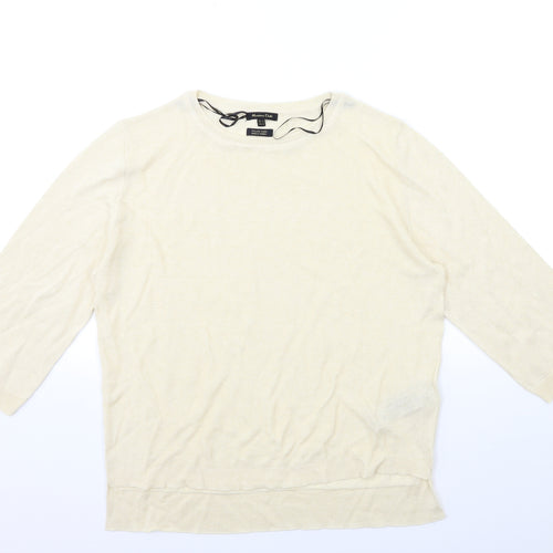 Massimo Dutti Womens Beige  Knit Pullover Jumper Size M