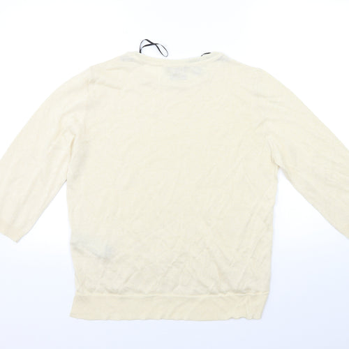 Massimo Dutti Womens Beige  Knit Pullover Jumper Size M