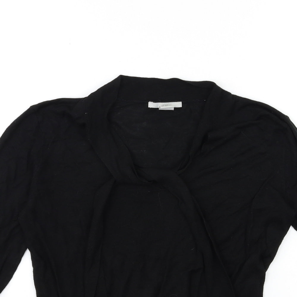 H&M Womens Black  Knit Pullover Jumper Size S
