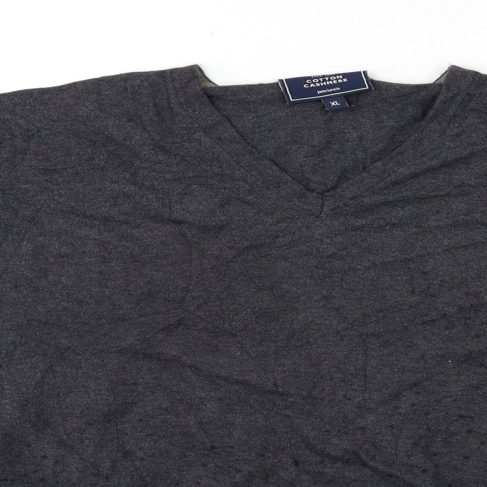 John Lewis Mens Grey  Knit Pullover Jumper Size XL