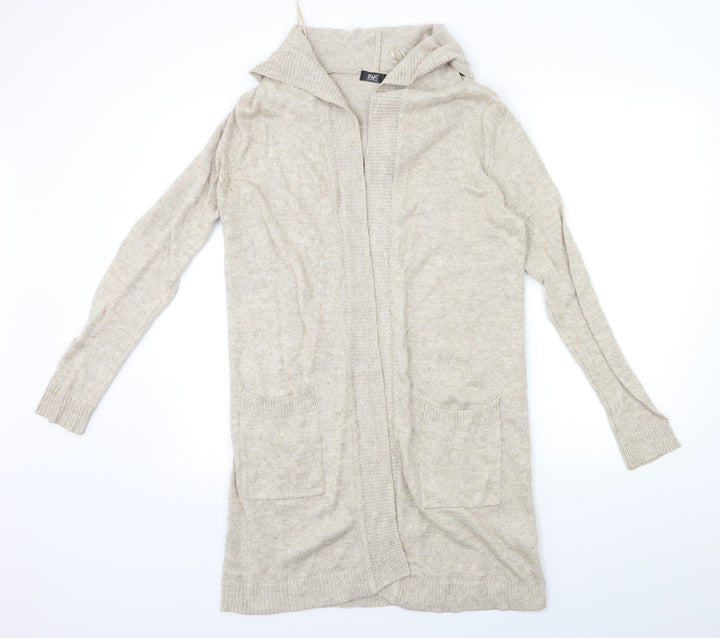 F&F Womens Beige Knit Cardigan Jumper Size S