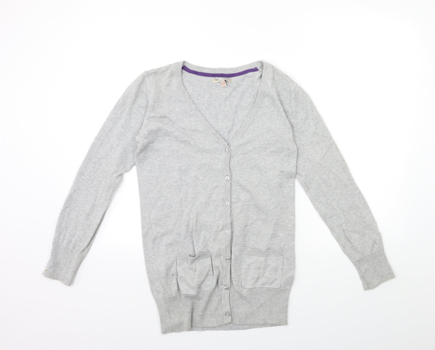 Marks and Spencer Girls Grey  Knit Cardigan Jumper Size 13-14 Years