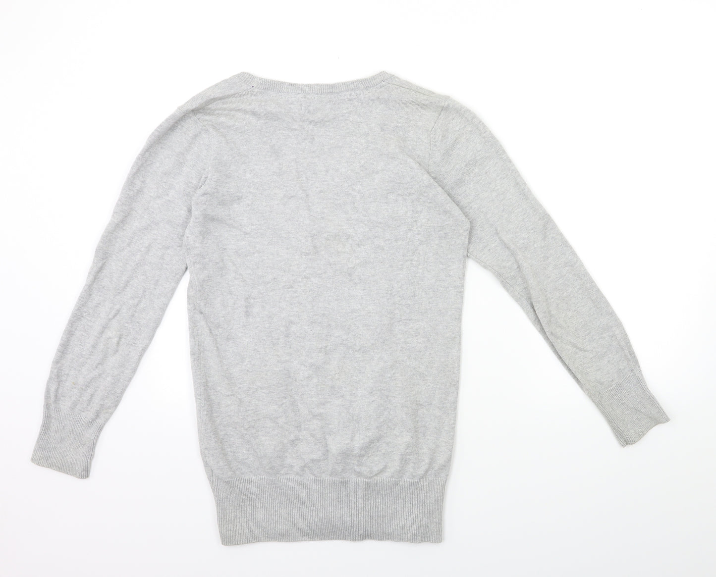 Marks and Spencer Girls Grey  Knit Cardigan Jumper Size 13-14 Years