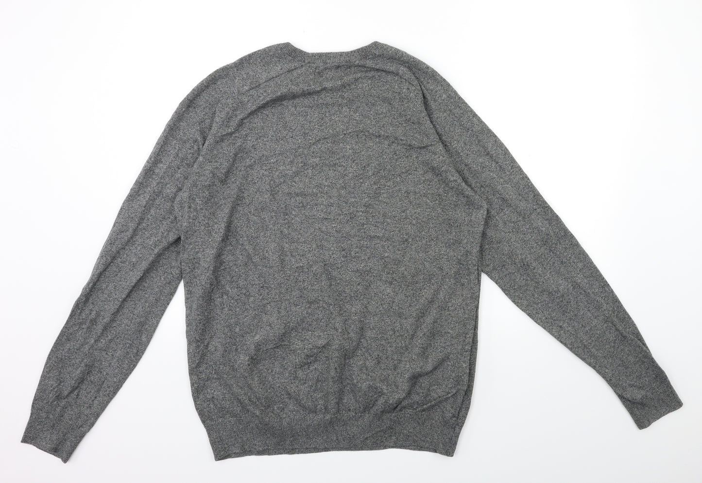 George Mens Grey  Knit Pullover Jumper Size L