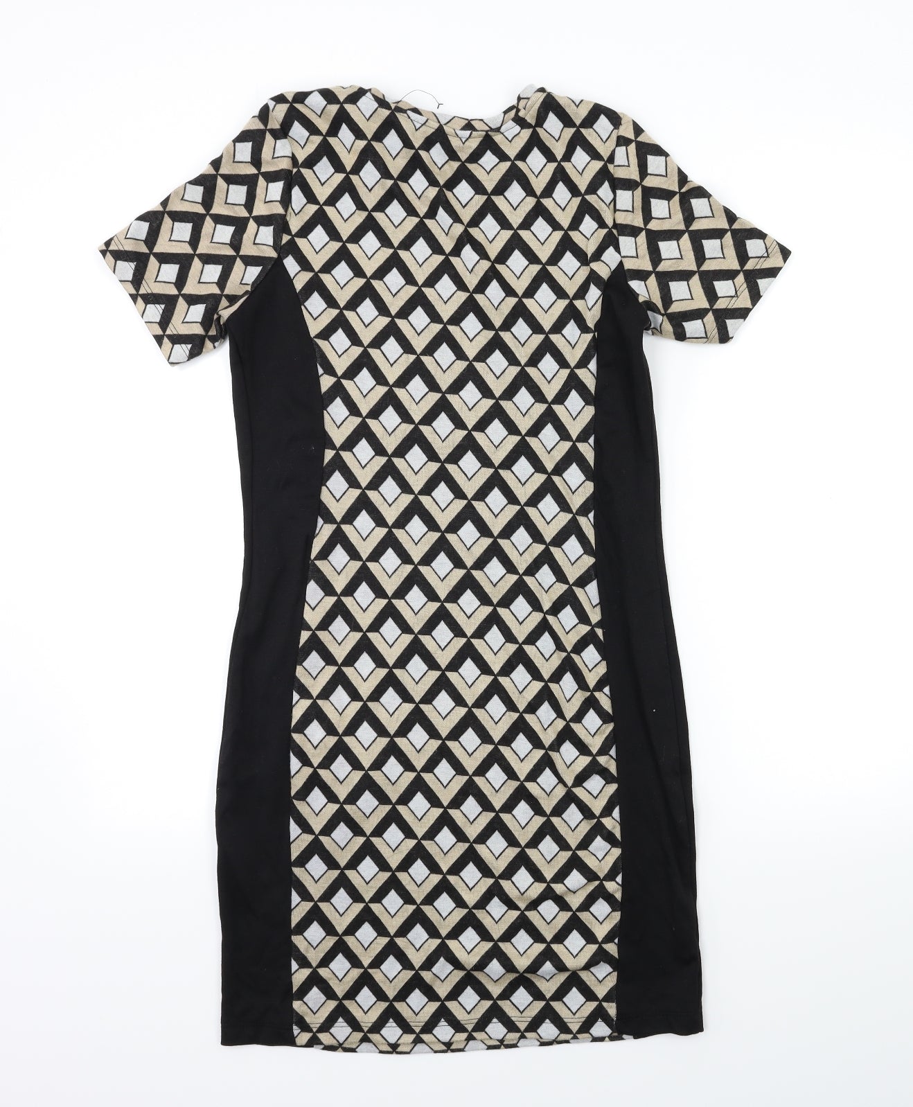 Preworn Womens Beige Geometric  Jumper Dress  Size 12