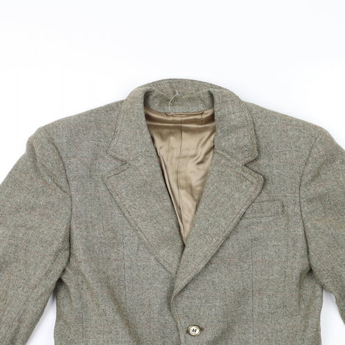 Preworn Mens Green   Jacket Suit Jacket Size 36